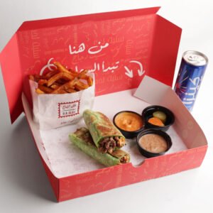 وجبه ستيك لحم تورتيلا اخضر